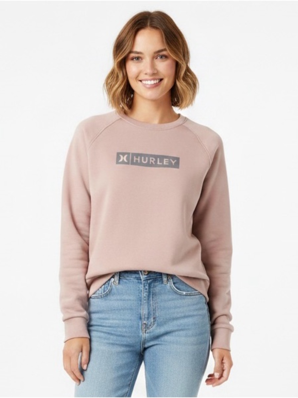 Hurley Dusty Pink Crewneck Sweatshirt